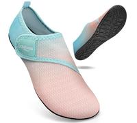 WateLves Water Shoes Barefoot Shoes Mens Women Beach Socks Aqua Swim Swimming sea Pool(Blue Orange 7.5/8.5)