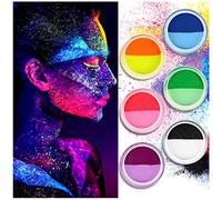 Water Activated Eyeliner, UV Glow Neon Cake Paint, 12 Bright Color Hydra Eye Liner,UV Glow Blacklight Luminous Body Face Makeup Paint, Costume Halloween and Club Makeup Art Paint (01)