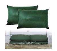 Water Activated Flood Barrier Bags, 10pcs Self-Absorbent Flood Control Thick Canvas Bags Absorbent Flood Prevention Barriers Reusable Sand Bags (Dark Green)(30x70cm(11.8x27.5in))