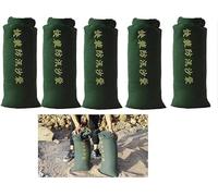 Water Activated Sandbag Flood Water Barrier Sand Bags， 5Pcs Thickened Canvas Flood Protection Sandbags，For Home Door Window Basement Garage(28X72cm/25kg)