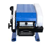 Water Activated Tape Dispenser, Semi-Automatic Kraft Paper Carton Sealing Machine with Water Tank, Scale, and Brush, Adjustable Cutting Length 10-100cm, Ideal for Warehouse Packaging