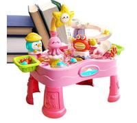 Water Activity Table, Adjustable Electric Summer Water Play Toy, Outdoor Sensory Water's Table Playset For Garden Yard Beach Patio Balcony Lawn Grassland Kids Learning Splash Fun Summer Activity Toy