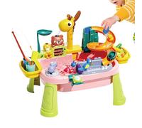 Water Activity Table | Cute Giraffe Faucet Pretend Play Accessories,Kitchen Play Sink Toy with Running Water | for Boys Girls Cognitive Development Hand-Eye Coordination Role Playing Interaction