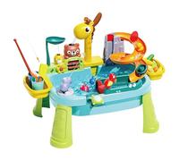 Water Activity Table | Giraffe Faucet Pretend Playing Accessories - Summer Outside Sensory Activity Toys - for Boys Girls Cognitive Development Hand-Eye Coordination Role Playing Interaction
