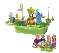 Water Activity Table - Interactive Sensory With Water Pump, Kids Outdoor Ensory Wàter Toy | Educational Skill-Building Set For Backyard, Beach, Home Playtime, Hand-Eye Coordination