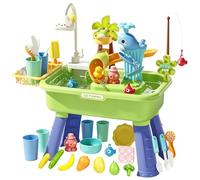 Water Activity Table,with Pump Funny Learning Toys | Summer Kitchen Play Sink Playset | for Boys Girls Outdoor Garden Yard Beach Park Playground Preschool Home