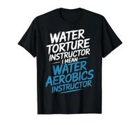 Water Aerobics Instructor Not Torture I Swear - Value Graphic T-Shirt, Men, Black, XL