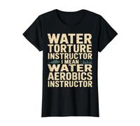 Water Aerobics Instructor Not Torture I Swear - Value Graphic T-Shirt, Women, Black, S