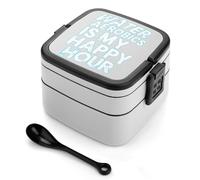 Water Aerobics is My Happy Hour Lunch Bento Box Stackable 2 Layers Container