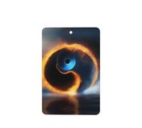 Water And Fire Tai Chi Pattern Car Air Fresheners 6 Pcs Rectangle Hanging Aromatherapy Tablets Scented Fresheners For Bedroom Bathroom