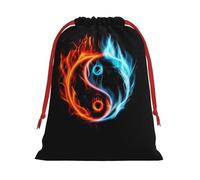 Water And Fire Tai Chi Print Drawstring Gift Bag Durable And Versatile, Perfect For Festive Occasions