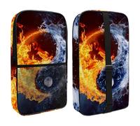 Water and Fire Yin-Yang Symbol Pickleball Paddle Cover with Mesh Pocket for Accessories, Fits 2 Paddles and 4balls