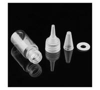 water and lotion bottle Empty Dropper Bottle Transparent Plastic Refillable Nozzle Dropper With Cap Small Extrusion Bottle Portable Packing(30ml)