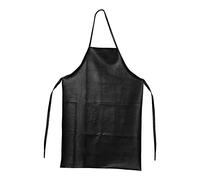 Water Apron Oil Soft PU Leather Wear-Resistant And Full Protection for Washing Dishes Fishmonger Barbecue Suitable for Use, Black