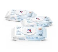 Water Baby Wipes (150 Counts - 3 Packs), made with 99% water and gentle for effective cleaning on delicate baby skin Sensitive Cleans Cares Protects Unscented
