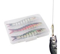 Water Bait - Multi Articulated Bait for the - 3 Pieces Realistic Artificial Baits with Multiple Joints Bite Resistant for Trolling Lake Pond River Freshwater