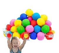 Water Balloon Balls - 60Pcs Soft Sponge Set | Instant Refill Multicolor Splash Toys for Kids & Adults | Reusable Beach Games for Family Outdoor