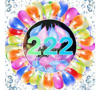 Water Balloons, 222 Pieces Quick-Fill Assorted Water Balloons with Hose Nozzle, Water Bombs Self Sealing Colorful Splash Water Balls for Family Garden Beach Swimming Pool Party H