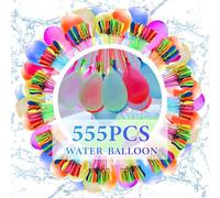 Water Balloons, 555 Pcs Water Balloons for Kids, Self Sealing Colorful Splash Water Balls, for Kids and Adults Outdoor Water Bomb Fight, Vibrant Colors, Eco-Friendly