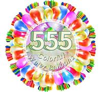 Water Balloons,555Pcs Bunt Wasserballons mit Rapid Fill Water Balloons Self Closing Water Bombs Self Sealing Colorful Water Balls Summer Outdoor Water Toys For Poolparty,Strand Party Water Fights (B)