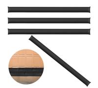 Water Barrier 5 ft x 7.8 inch Absorbent Flood Barriers Home Sandless Sand Bags for Flooding Reusable Water Absorber Water Absorbing Snake for Rain Hurricane Garage Basement Door, Black (4 Pack)