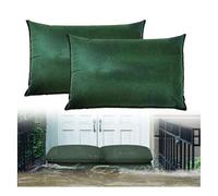 Water Barriers 10pcs Self-Absorbent Flood Control Thick Canvas Bags for Flooding Water Absorbent Mat Flood Prevention Barriers Reusable Sand Bags (Dark Green)(30x70cm(11.8x27.5in))