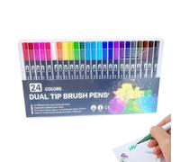 Water Based Double End Pens, Brush Pen Acrylic Paint Markers, Quick-drying Double-Sided Watercolor Pencil Set For Kids And Adult Colouring Book Painting