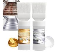 Water Based Metallic Silver Paint with Built In Brush, Anti Rust Metal Coating, Quick Drying Brush On Metal Paint, Rust Resistant Coating for Iron Gates, Protective Finish for Iron Railings (2pcs-G+W)