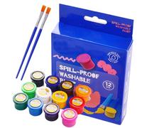 Water Based Paint Sets For | 12 Safe Colors Water Based Art Supplies, Painting Kit for Beginners Learning Activities Indoor Outdoor