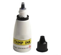 Water Based Stamp Refill Ink 25ml Bottle for Identity Theft Protection Rollers and Security Stamps - Fast Drying(Black)