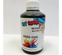 Water-Based Wood Dye, Wood Stain 500ml, 1000ml. Eco-Friendly, Non-Toxic, for DIY Interior Projects, Quick Dry, Furniture.Black, Red, Green, Blue, Pine, Oak, Brown, Mahogany, (Aged Oak, 500ml)