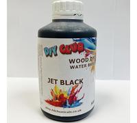 Water-Based Wood Dye, Wood Stain 500ml, 1000ml. Eco-Friendly, Non-Toxic, for DIY Interior Projects, Quick Dry, Furniture.Black, Red, Green, Blue, Pine, Oak, Brown, Mahogany, (Jet Black, 500ml)