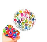 Water Bead Squeeze Ball - Multicoloured Water Beads for Sensory Stimulation, Stress Ball, Squishy Fidget Toy, Anxiety Relief, 6cm, Great for Autism ASD ADHD SPD Special Needs Sensory Hand Therapy
