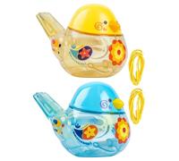Water Bird Whistle, Early Learning Sound, Blue, Yellow, Musical Toy With Lanyard, Educational Instrument, Fun Musical Play, For Kids Party Favor Boys Girls School Bath Time Use