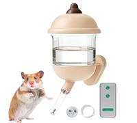 Water Bottle - 150ml No Spill Magnetic Drink, Container with Remote Light for Mouse Chinchilla Gerbil Acrylic Metal with Holder Small Animal Cage Accessory for Indoor Outdoor Use