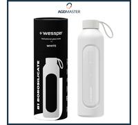 Wessper 1000ml glass bottle, drinking bottle made of thicker borosilicate...