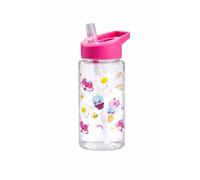 Water Bottle, 500 ml, Reusable Bottle with Flip-Up Straw, Leak-Resistant Lid & Carry Handle, Choice of Designs (Italian Brainrot, Fantasy, Dinosaur, Jungle, Flower Ice Cream) - Ice Cream