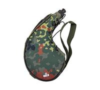 Water Bottle Army Camping Hip Flask for Hunting Trekking Camouflage Red, 28x13x4.8cm