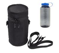 Water Bottle Bag Insulated Zipper Sleeve with Adjustable Strap | Water Bottle Carrier for Outdoor Gym Sports Travel Walking Hiking Running Cup Tumbler