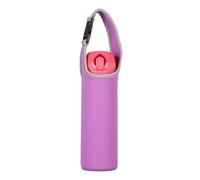 Water Bottle Bag - Neoprene Insulated Protective Bag, Buckle Closure Holder, Lightweight Durable Protective Pouch | Safe Hydration for Picnic, Camping, Hiking, Dark Purple, Please refer to the