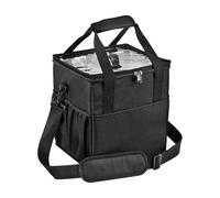 Water Bottle Carrier - 4 Slot Drink Tote Bag, Adjustable Shoulder Strap Holder, Portable Beverage Organizer | Hot Cold Drink Transport Bag for Camping Travel Family Coffee Delivery Use