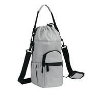 Water Bottle Carrier Bag, Shoulder Water Bottle Bag | Insulated Outdoor Water Bottle Pouch,Simple Design Water Bottle Pouch Holder for Hiking, Contrast Grey, Se référer au descriptif, Refer to