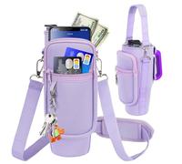 Water Bottle Carrier Bag with Phone Pocket Compatible for Stanley/Mebiusyhc/Meoky 40 oz Tumbler with Handle,Neoprene Water Bottle Holder with Adjustable Strap Compatible for Stanley Cup Accessories