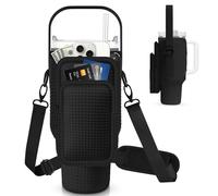 Water Bottle Carrier Bag with Phone Pocket for Stanley 30 oz Tumbler,Neoprene Water Bottle Holder Cross-boday Bag with Adjustable Shoulder Strap& Handheld Strap for Stanley Cup Accessories