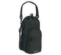 Water Bottle Carrier Bag with Phone Pocket for Stanley 40/30 oz Tumbler Neoprene Water Bottle Holder Pouch Adjustable Strap Bollus with Straw Cover & Carabiner (Black)