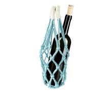 Water Bottle Carrier Portable Handwoven Macrame with Handle