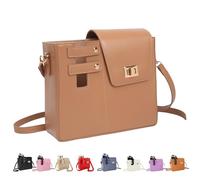 Water Bottle Crossbody Bag for Stanley Cup 40oz, PU Leather Shoulder Bag with Detachable Strap, Multi-Pocket Purse with Bottle Holder, Fits Most Tumblers - Ideal for Travel, Work & Daily Use (khaki)