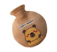Water Bottle, Cute Capybara, Cozy Design Plush Exterior Heat-Retaining Leak-Proof Snuggle Safe Cuddly Companion Portable Warmth, Water Bag for Adults, Children 6.97x8.54inches