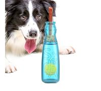 Water Bottle Dog Toy - Squeaky Chew Toy for Enrichment with Tennis Ball Inside, Interactive Function Sound Stimulation, Puppy Toys for Exercise Fetch Play Companionship, Safe Material