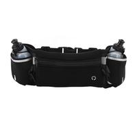 Water Bottle Fanny Pack, Multifunction Sports Hydration Running Belt with Bottles, Marathon Waist Pouch for Phones Keys Wallets, Nylon Reflective Strip Design for Runnin